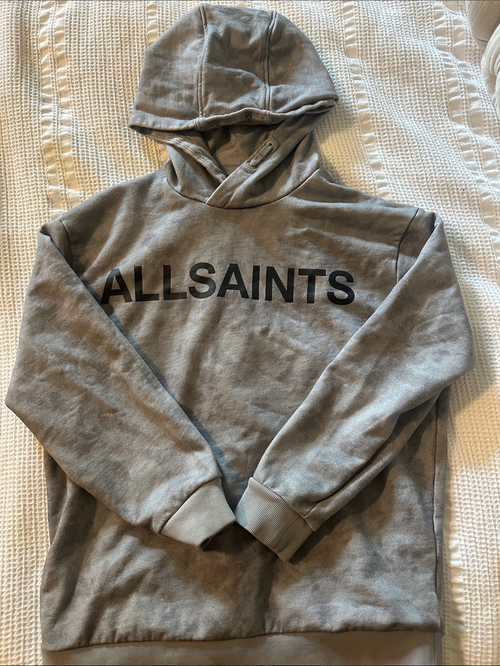 AllSaints Gray Logo Hoodie
